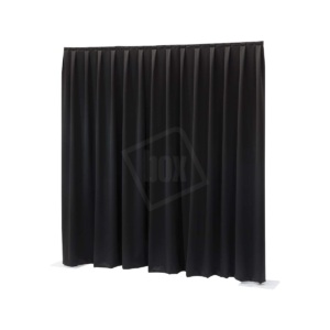 Pipe en drape - gordijn - 300x300cm - zwart