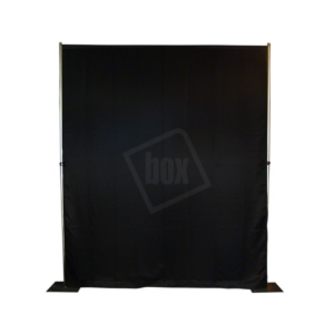 Pipe en drape - doek - 300x250cm - zwart satijn