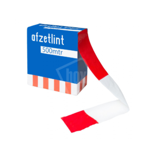 Afspanlint - 500m - rood/wit