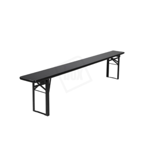 Houten bank - zwart - 220 cm