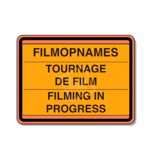 Verkeersbord - filmopnames