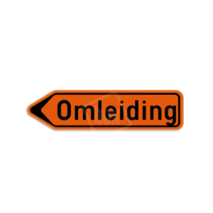 Verkeersbord - F41 omleiding - links