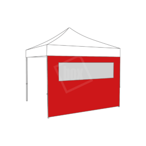BOXtent 3x3M - rood - zijwand - raam