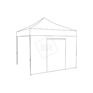 BOXtent 3x3M - wit - zijwand - deur