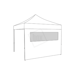 BOXtent 3x3M - wit - zijwand - raam