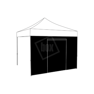BOXtent 3x3M - zwart - zijwand - deur