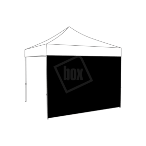 BOXtent 3x3M - zwart - zijwand - gesloten