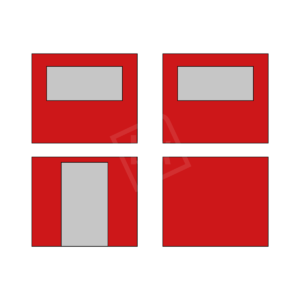 BOXtent 3x3M - rood - zijwanden