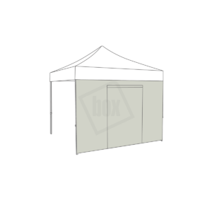 BOXtent 3x3M - lichtgrijs - zijwand - deur